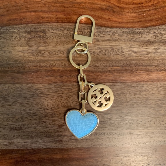 Tory Burch Other - Tory Burch logo and heart charm keychain